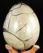 Septarian Dragon Egg Geode - Black Crystals #47473-3